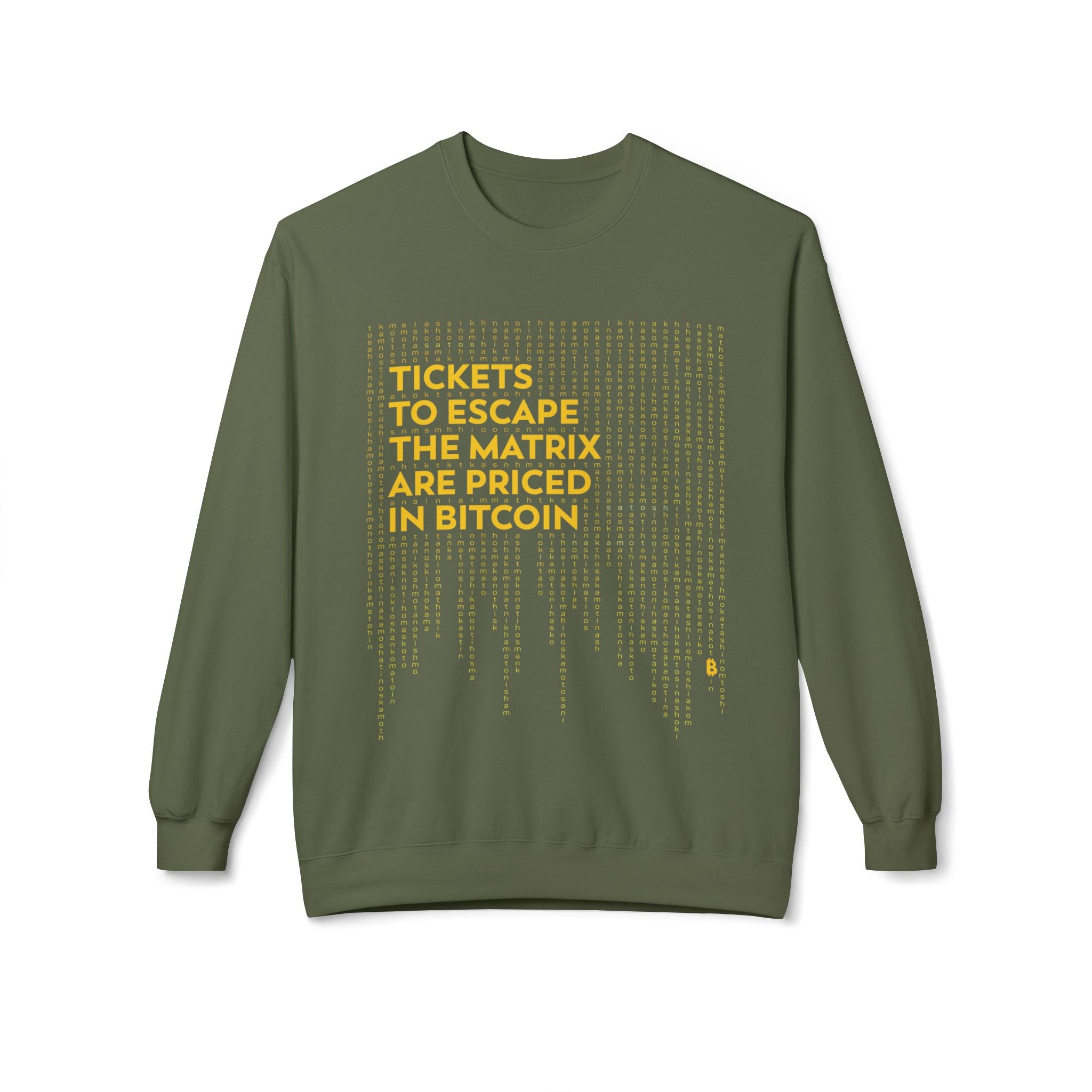 Bitcoin: Escape the Matrix - Unisex Crew Neck Sweatshirt