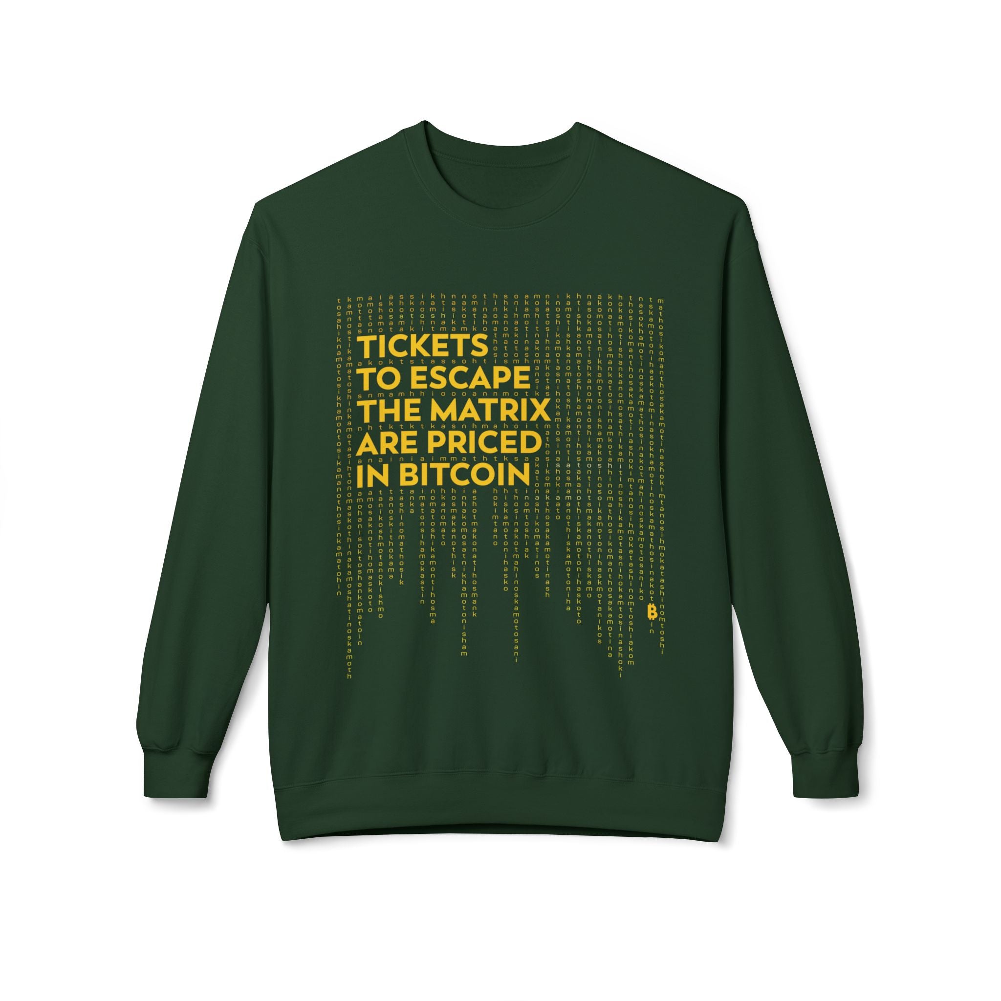 Bitcoin: Escape the Matrix - Unisex Crew Neck Sweatshirt